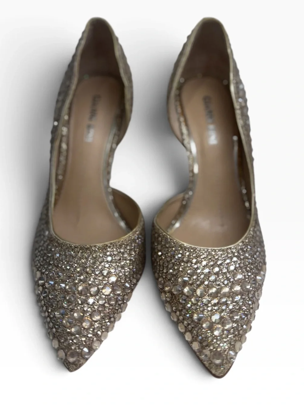 Gianni Bini Rhinestone Embellished D'Orsay Stiletto Pumps 6.5 M
